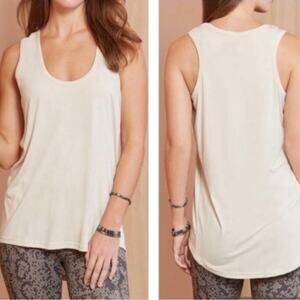 Varley Elenda Relaxed Sleeveless Tank Top Workout Shirt Ivory Sz M
